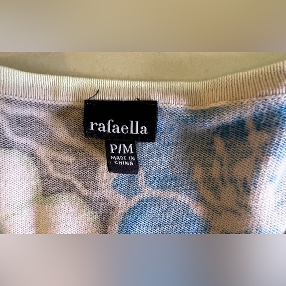 𝅺Rafaela floral multicolor sweater/ top‎ button down Cardigan size P/M - Picture 16 of 16